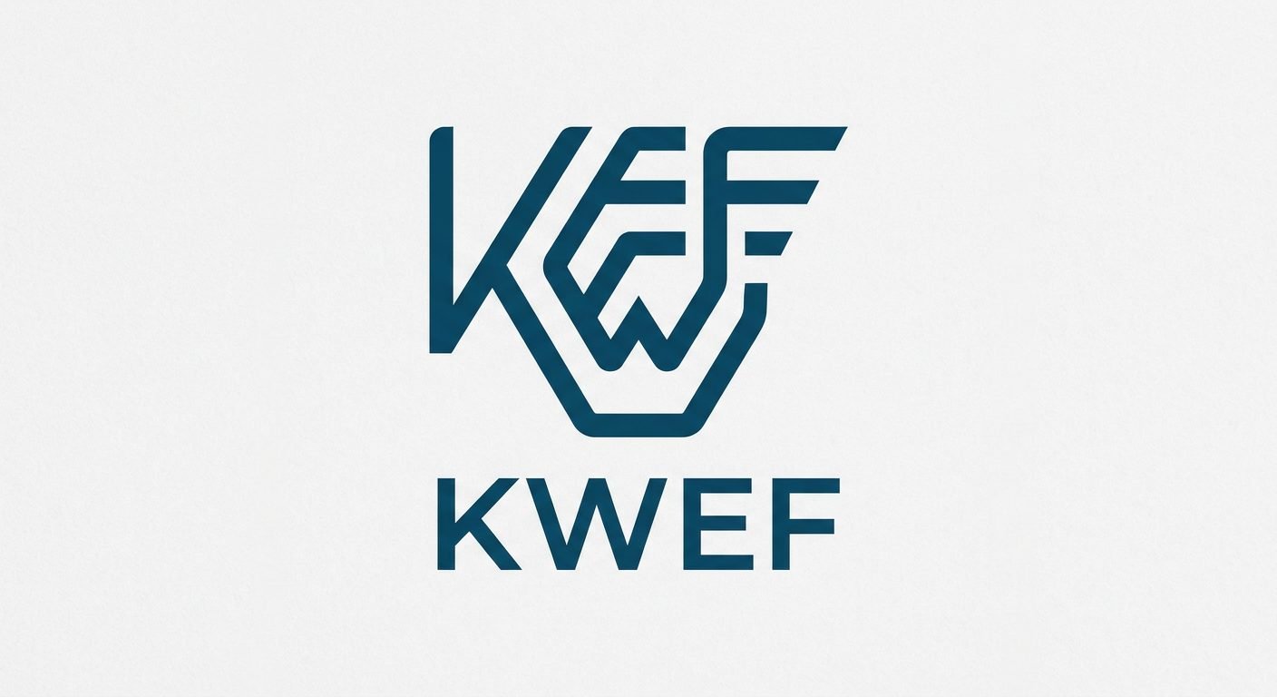 KWEF interlaced monogram in deep teal